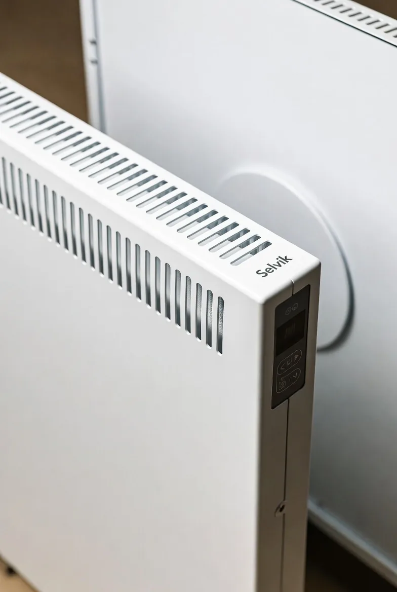 Weiße kompakte Elektroheizung